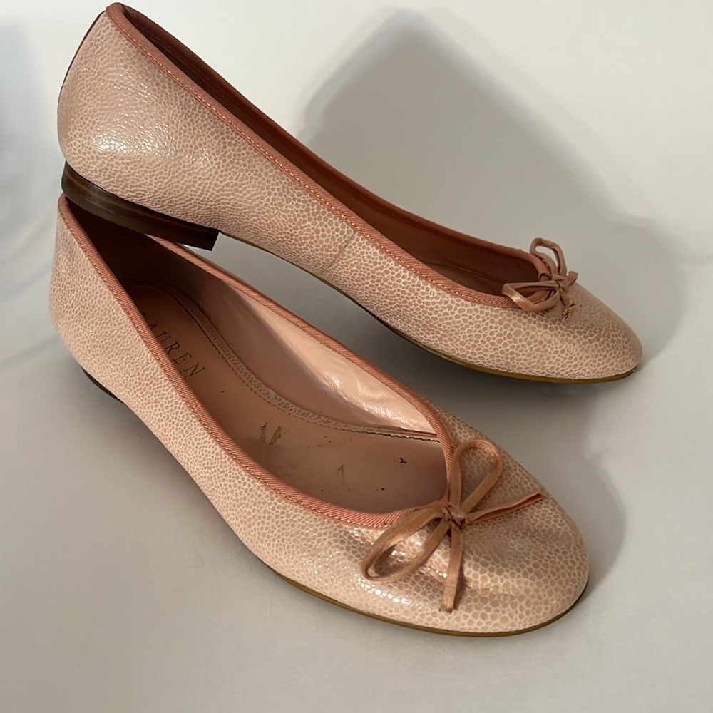 Pink Ralph Lauren Austina Ballet Flats - Picture 2 of 8